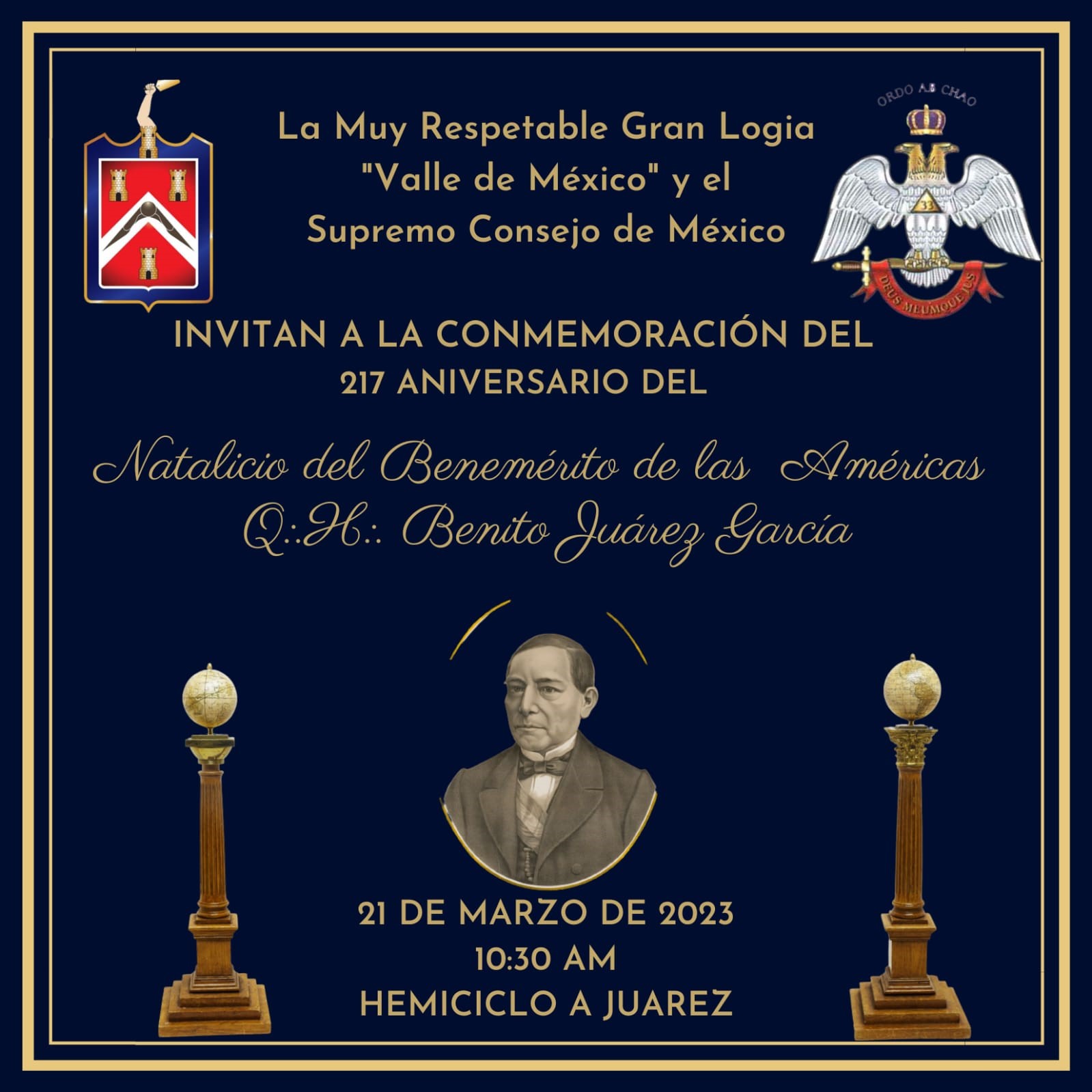 217 Natalicio de Benito Juárez García