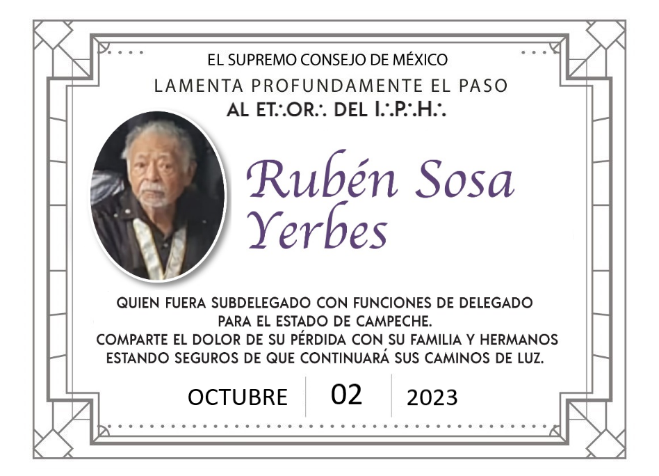 En memoria de Rubén Sosa Yerbes