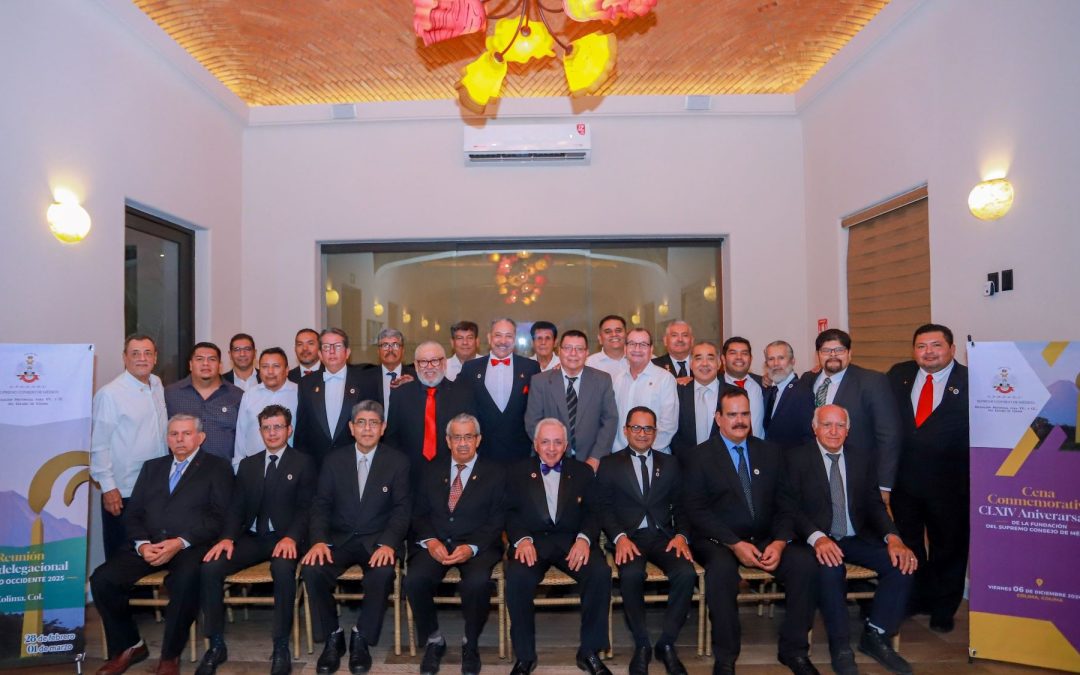 Celebración del 164 Aniversario del S.·. C.·. M.·. en la Delegación de Colima.